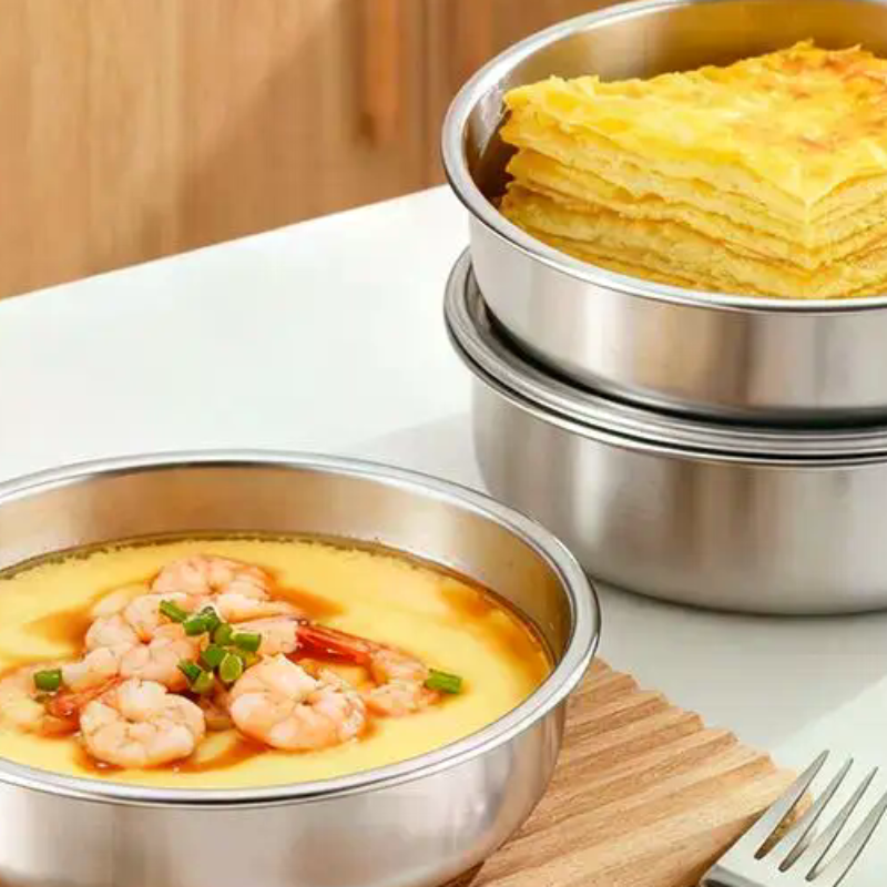 Dim Sum Basket - Stainless Steel Steamed Egg Bowl With