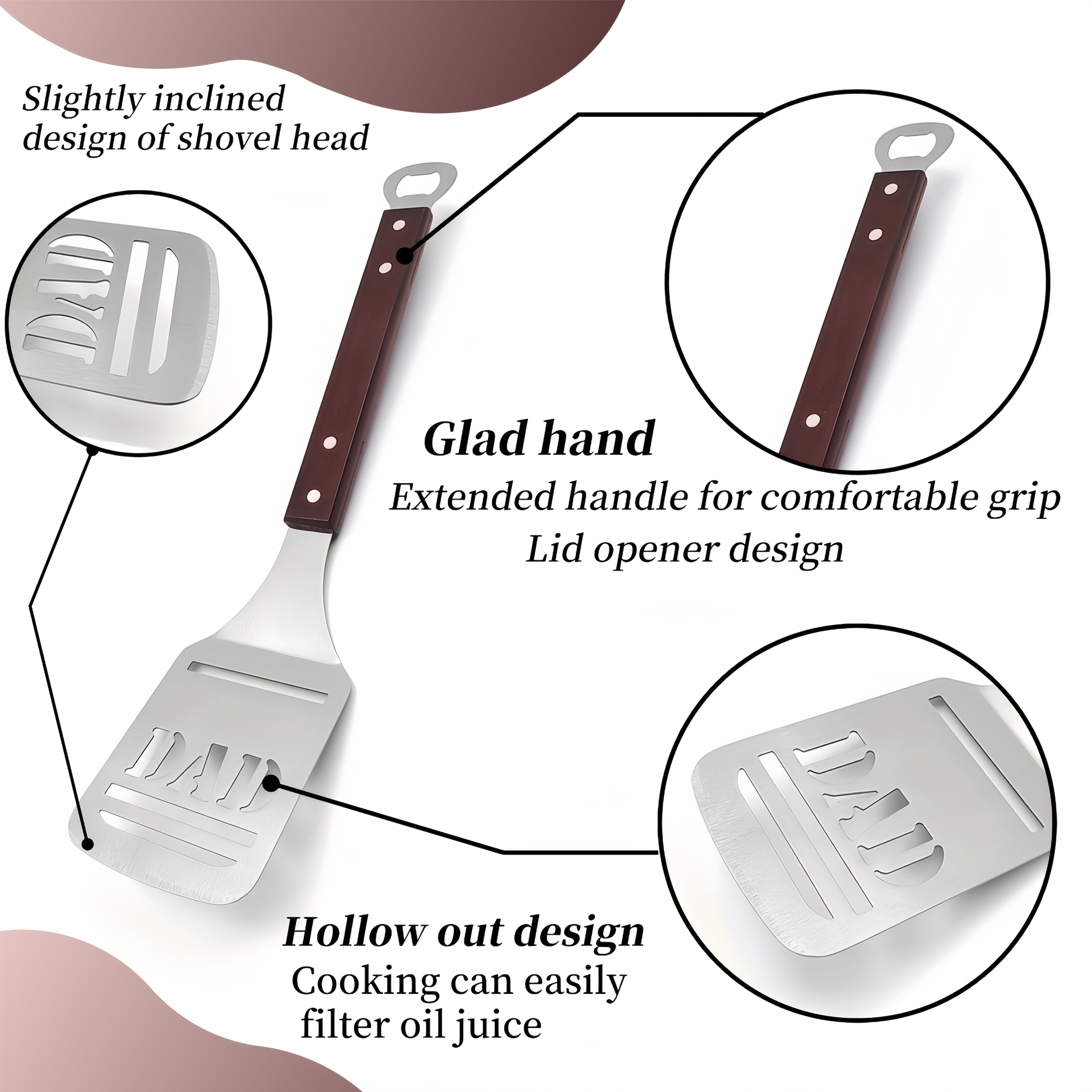 Stainless Steel BBQ Spatula wi - Okonomiyaki Spatula บทวิจารณ์และราคา