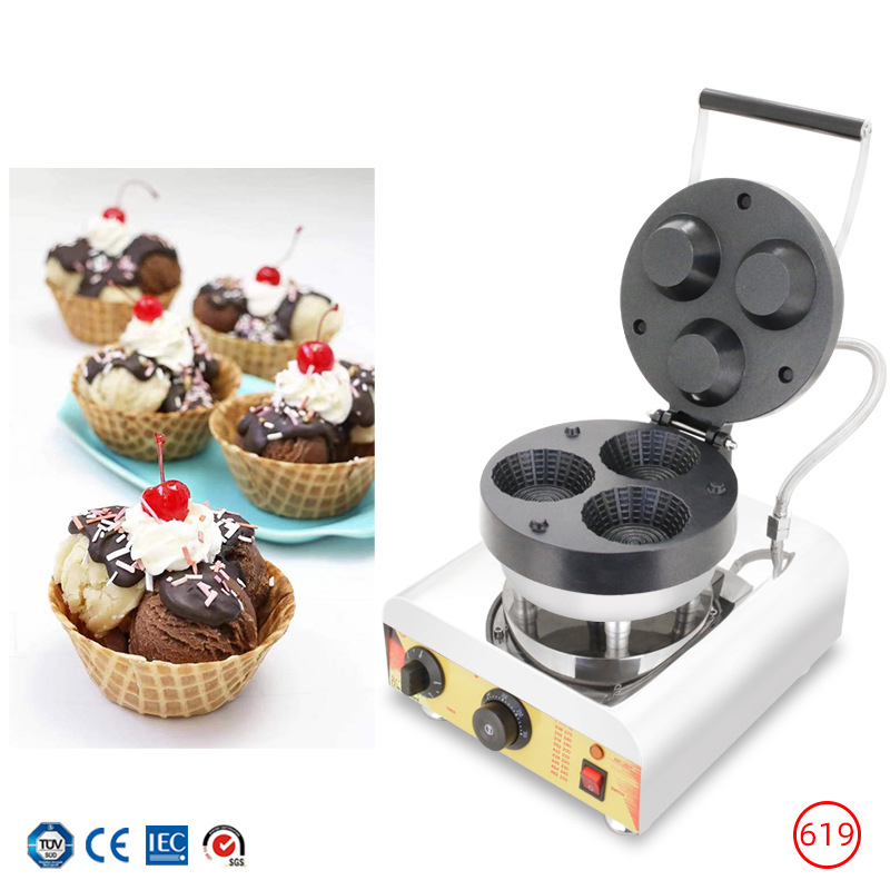 Commercial Triple-Hole Ice Cre - Waffle Cone Maker บทวิจารณ์และราคา