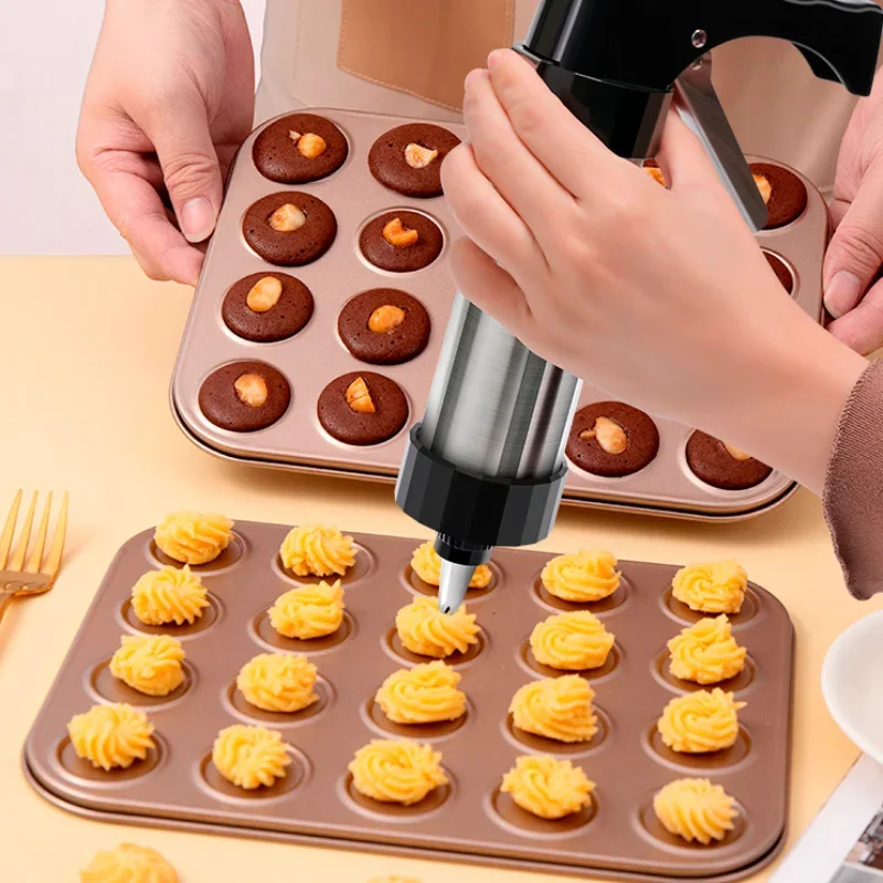 Cookie Press Gun Kit Stainless - Churros Maker Gun บทวิจารณ์และราคา