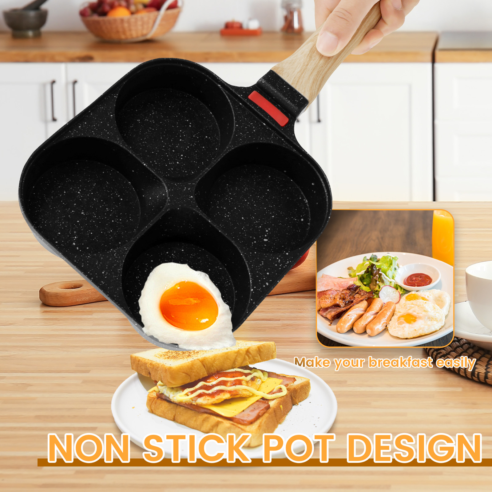 Egg Frying Pan Nonstick Pancak - Egg Waffle Pan บทวิจารณ์และราคา