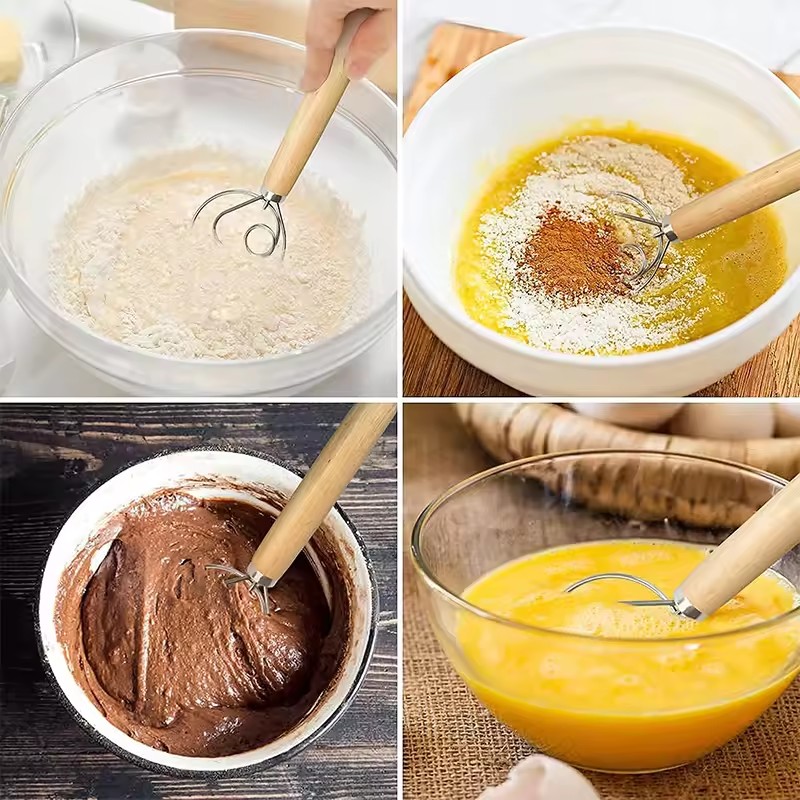 Large Hand Danish Dough Whisk  - Danish Pancake Pan บทวิจารณ์และราคา