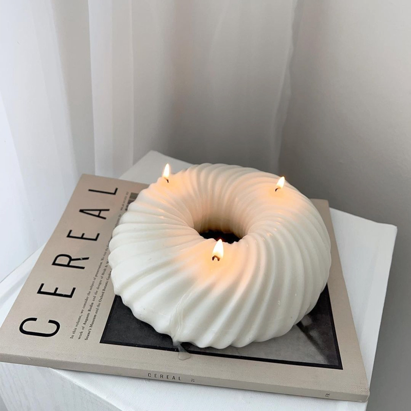 Big Donut shape Silicone Candl - Donut Mold Silicone บทวิจารณ์และราคา