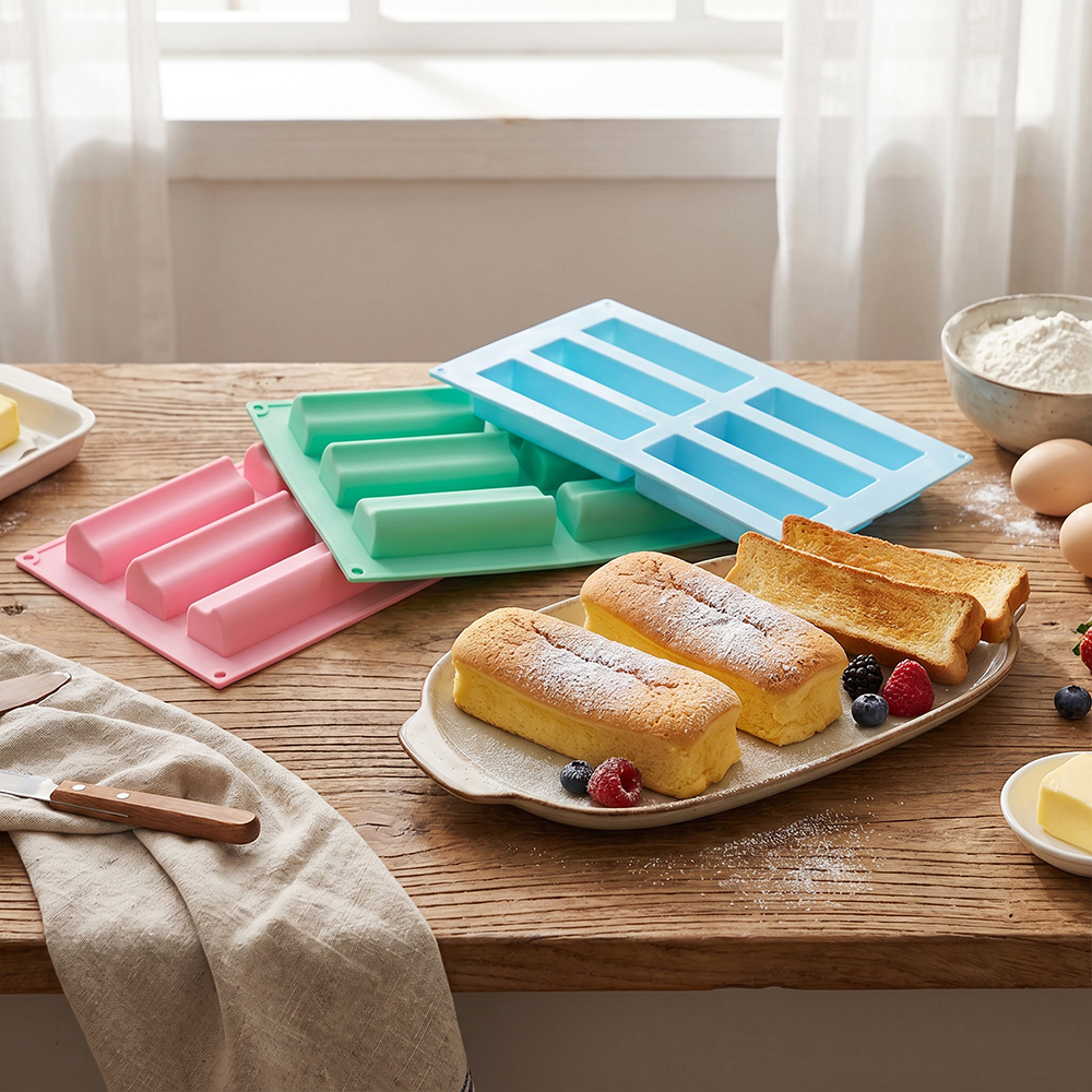 6-cavity groove tube cake tray - Donut Mold Silicone บทวิจารณ์และราคา