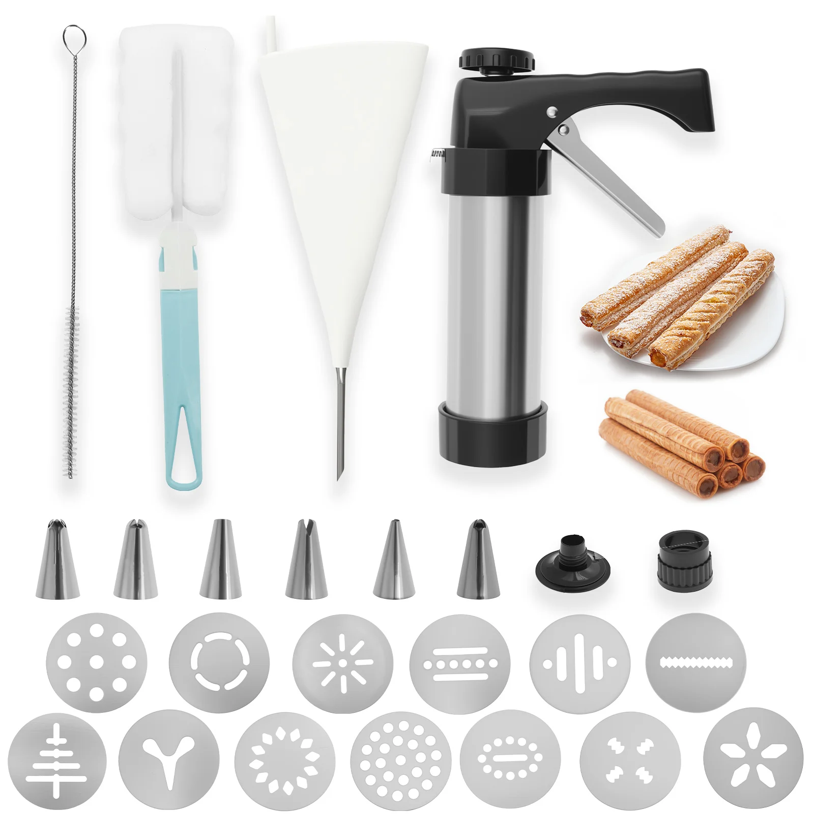 DIY Churro Maker Machine Cooki - Churros Maker Gun บทวิจารณ์และราคา
