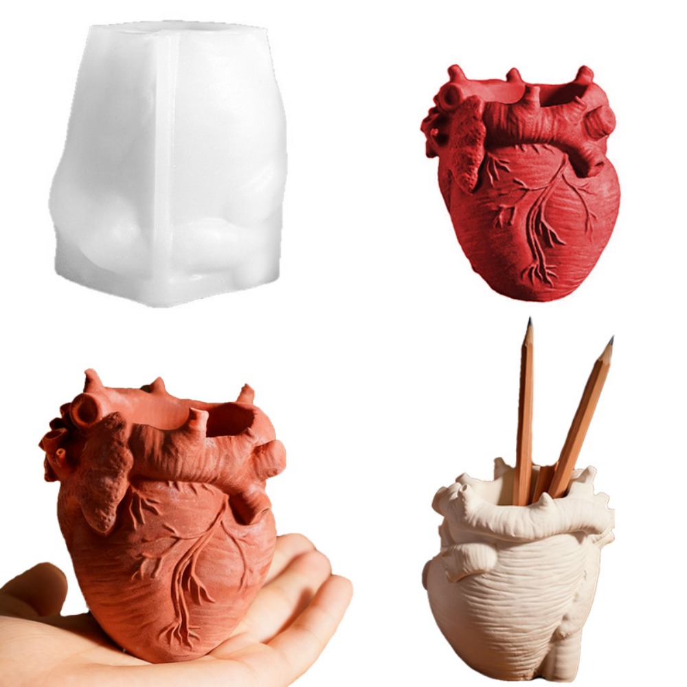 Heart Flowerpot Vase Resin Sil - Potsticker Mold บทวิจารณ์และราคา