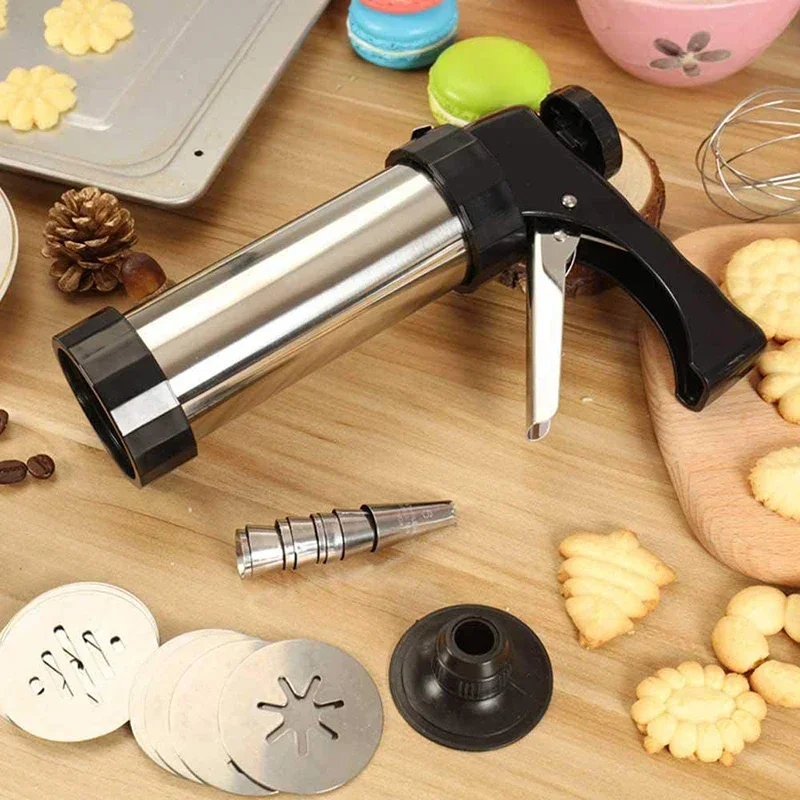 Cookie Press Gun Kit Stainless - Churros Maker Gun บทวิจารณ์และราคา