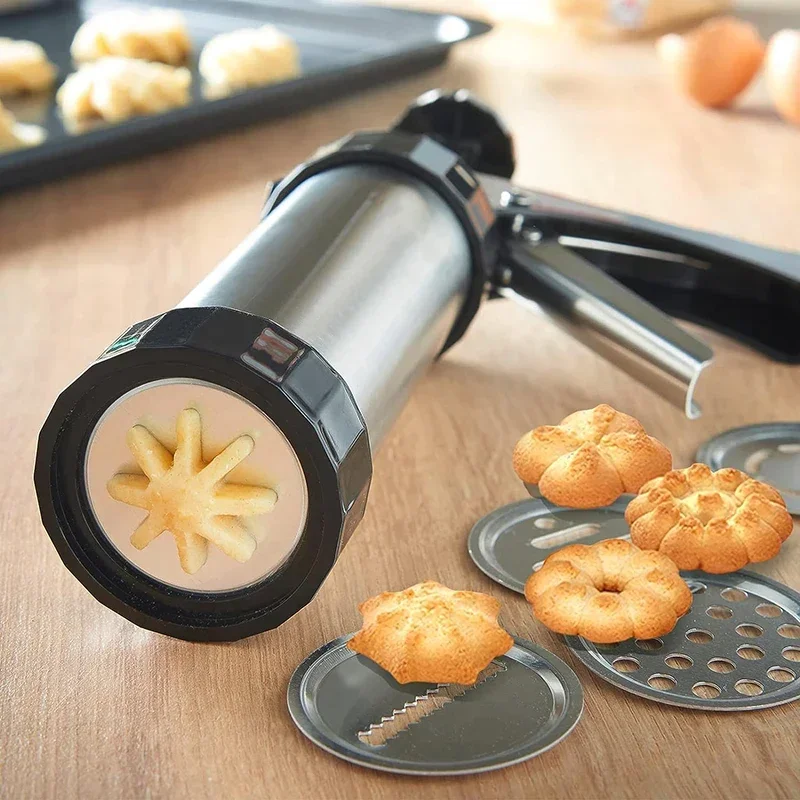 Cookie Press Gun Kit Stainless - Churros Maker Gun บทวิจารณ์และราคา