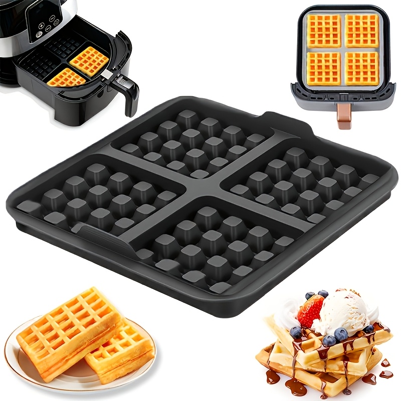 Square Waffle Mold, Non-Stick  - Mini Pancake Griddle บทวิจารณ์และราคา