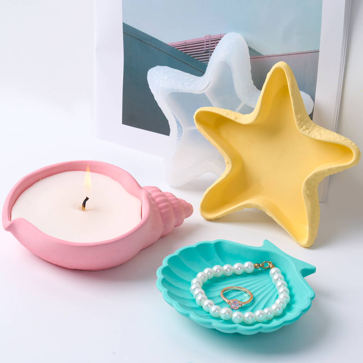 DIY Concrete Starfish Starage  - Potsticker Mold บทวิจารณ์และราคา