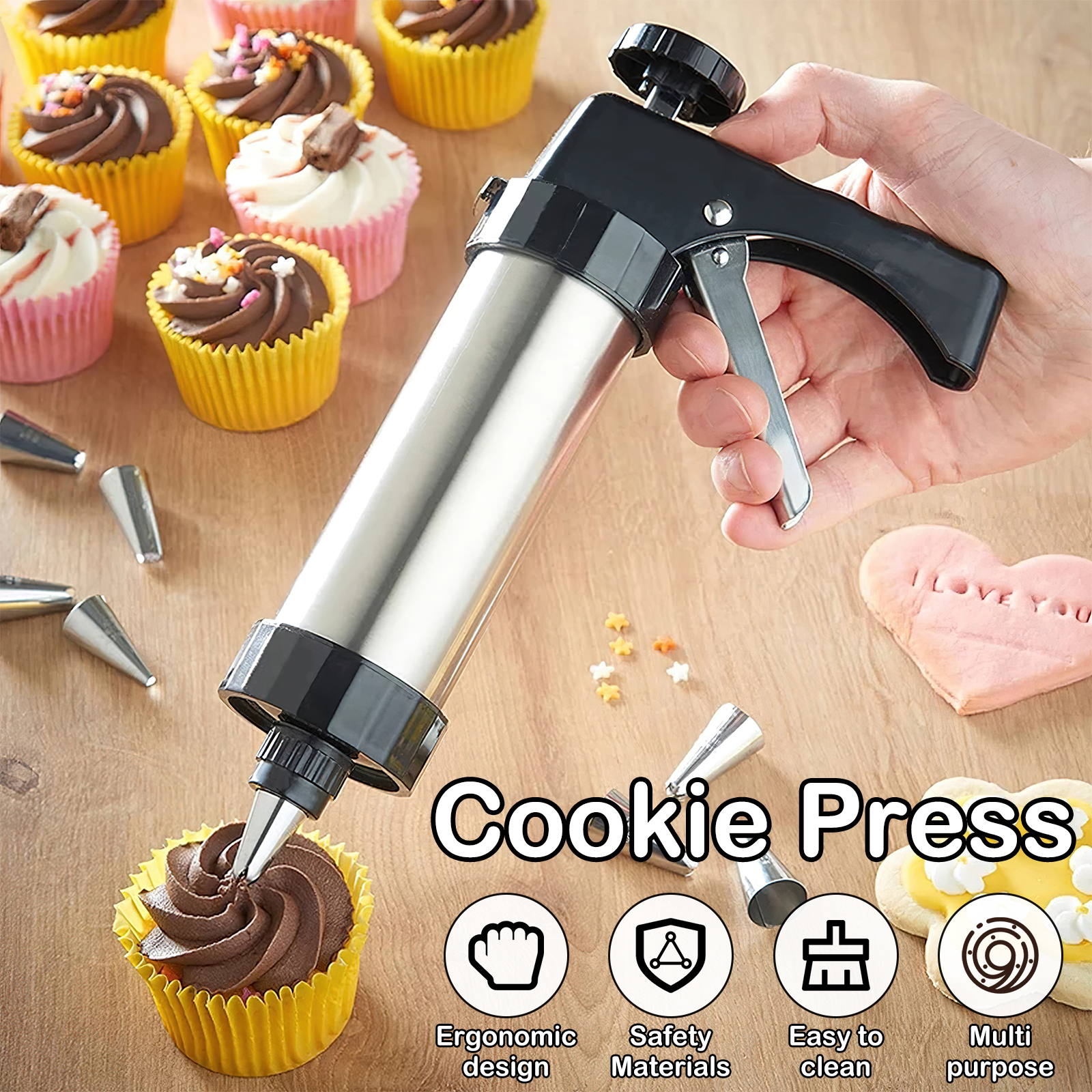 GMOX Cookie Press Gun and Tips - Churros Maker Gun บทวิจารณ์และราคา