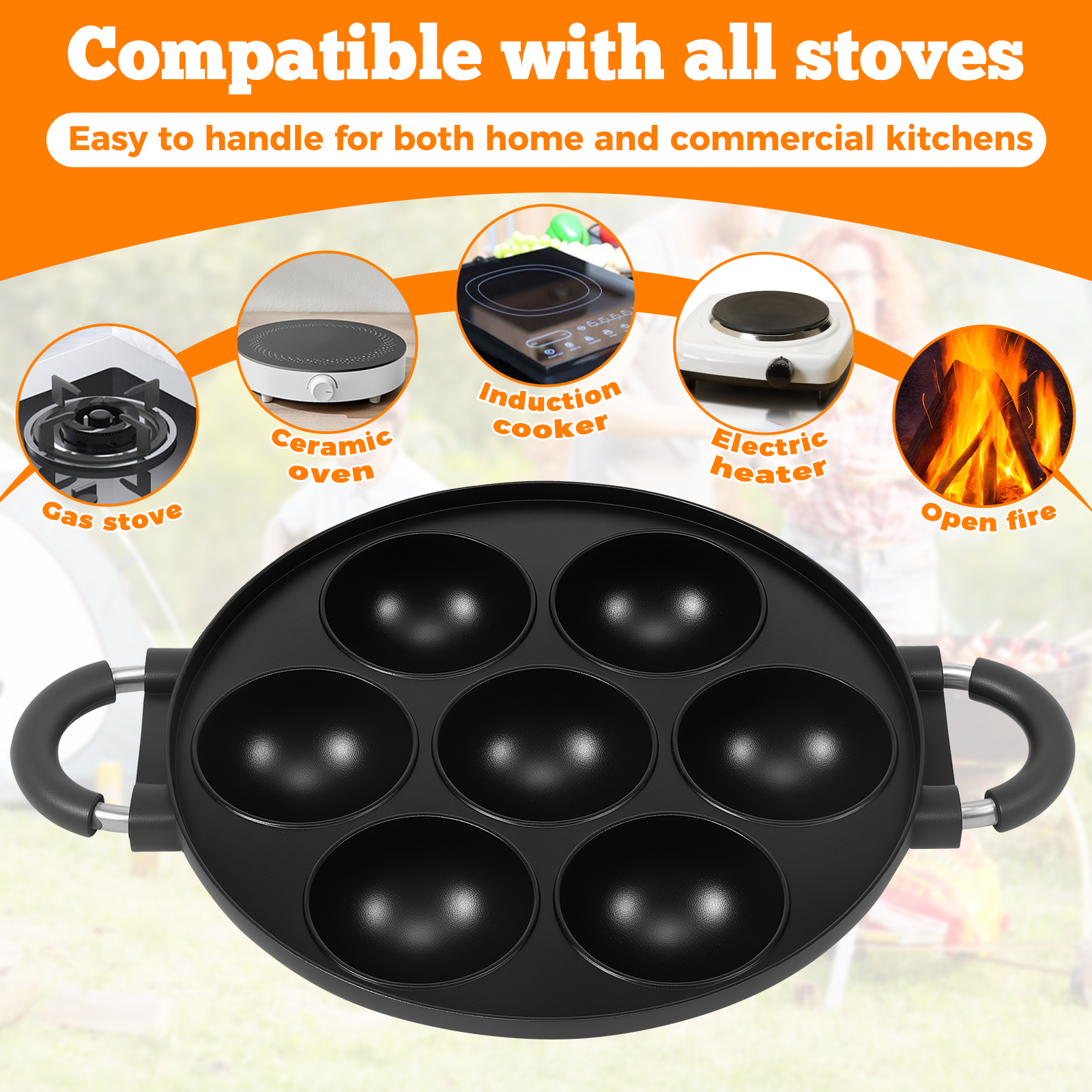 16/7 Holes Takoyaki Pan Alumin - Takoyaki Grill Plate บทวิจารณ์และราคา