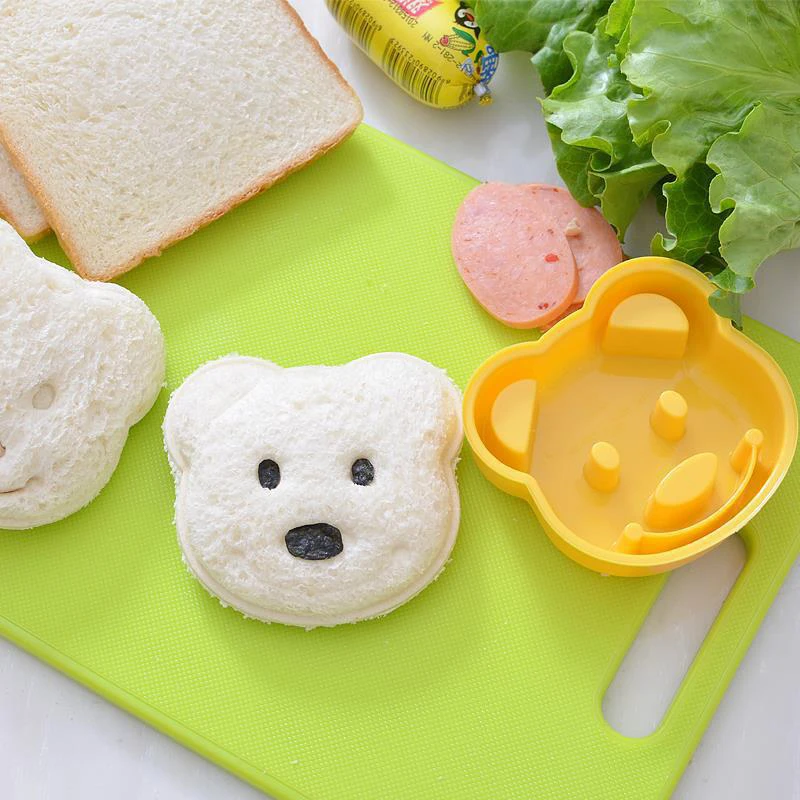 2pcs Sandwich Mould Bear Cat R - Bunny Cake Mold บทวิจารณ์และราคา