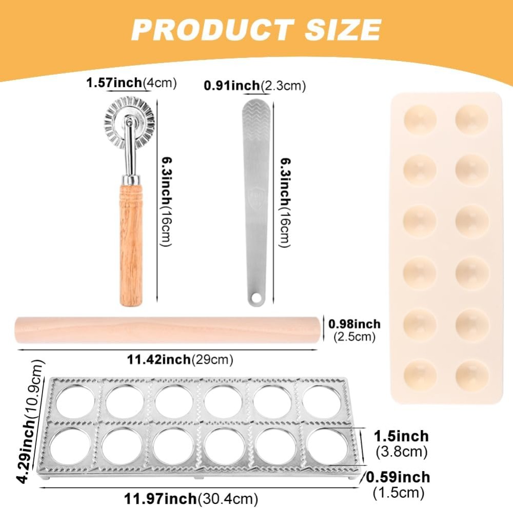12-Hole Ravioli Press Mold Set - Dumpling Press Set บทวิจารณ์และราคา