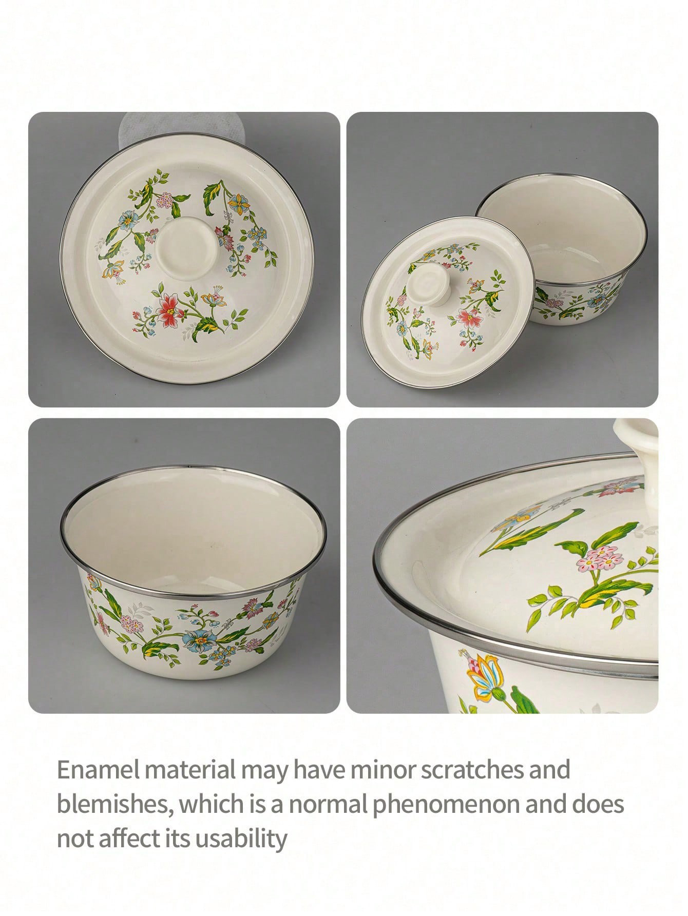1pc Enamel-patterned rice bowl - Dim Sum Basket บทวิจารณ์และราคา
