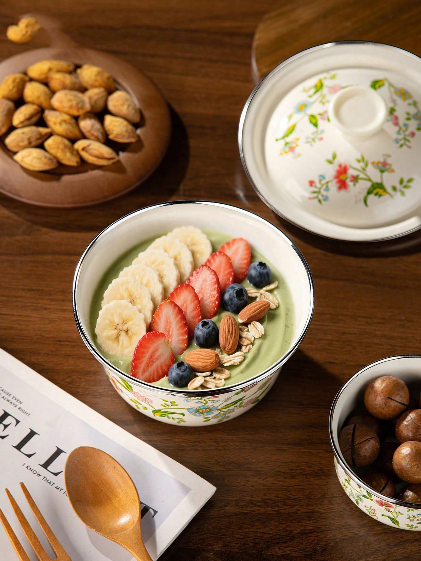1pc Enamel-patterned rice bowl - Dim Sum Basket บทวิจารณ์และราคา