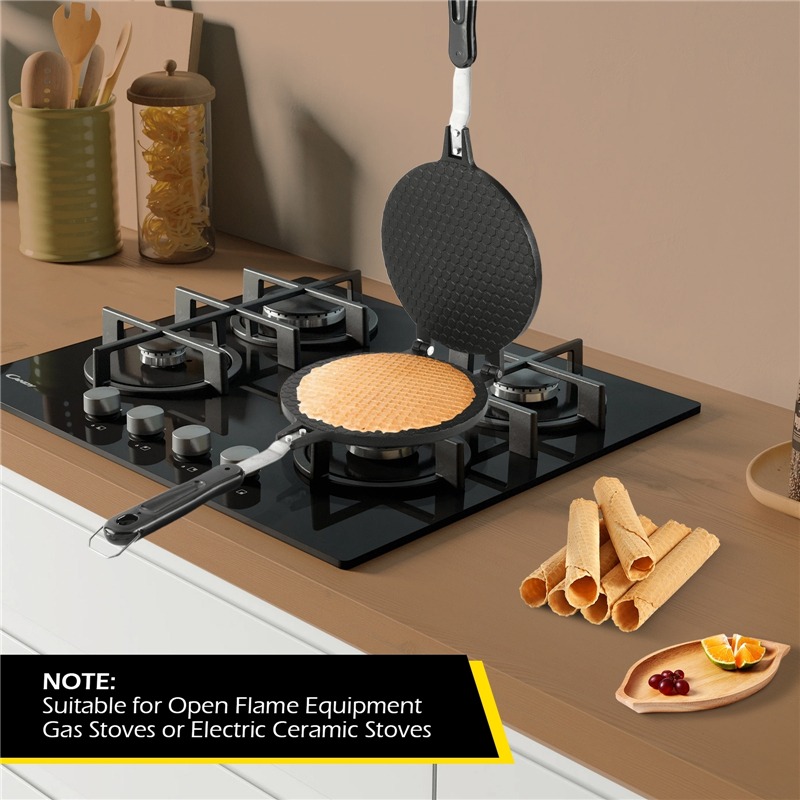 22cm Non-Stick Egg Roll Waffle - Waffle Cone Maker บทวิจารณ์และราคา