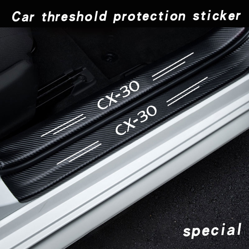 Car Door Sill Guard Plate Thre - Crepe Pan Carbon บทวิจารณ์และราคา