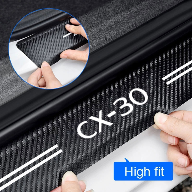 Car Door Sill Guard Plate Thre - Crepe Pan Carbon บทวิจารณ์และราคา