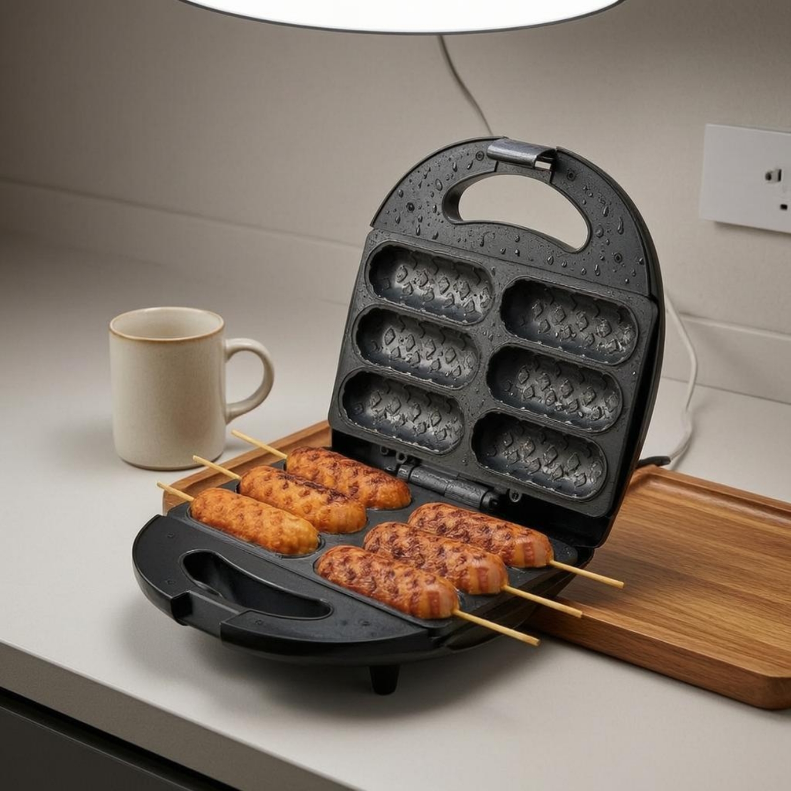 Corn Dog Maker Double-Sided He - Corn Dog Stick บทวิจารณ์และราคา