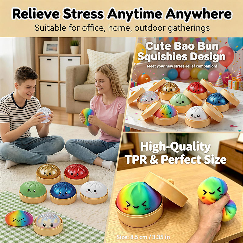 Bao Bun Squishy Toy with Bambo - Bao Steamer Bamboo บทวิจารณ์และราคา