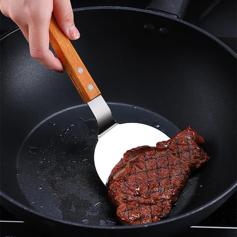 Stainless Steel Wooden Handle  - Okonomiyaki Spatula บทวิจารณ์และราคา