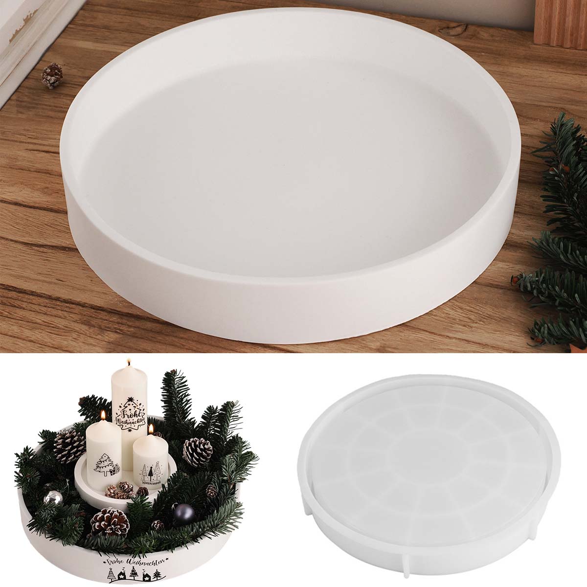 Concrete Round Candle Bowl Ves - Potsticker Mold บทวิจารณ์และราคา