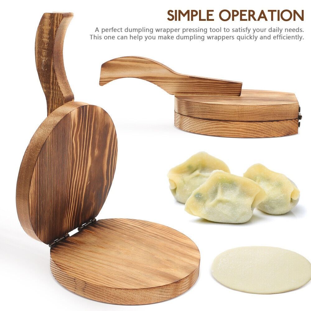 Wooden Dough Presser Chapati P - Dumpling Press Set บทวิจารณ์และราคา