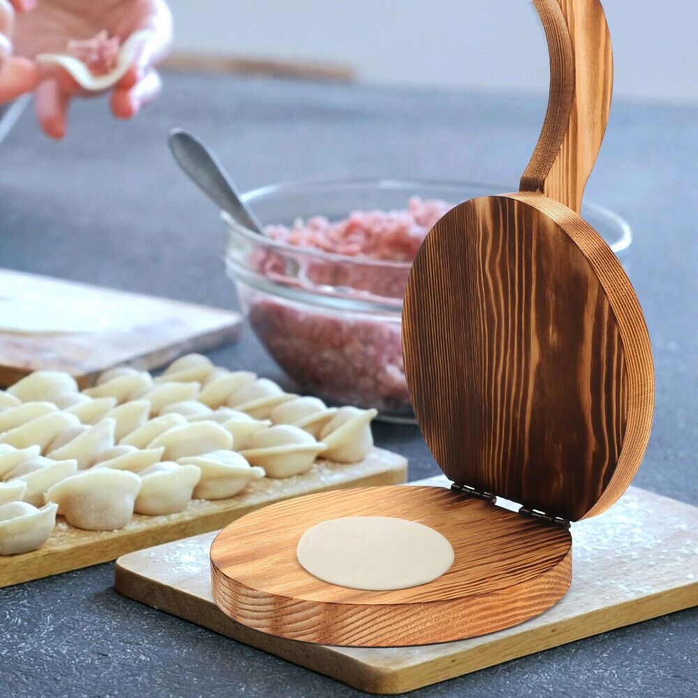 Wooden Dough Presser Chapati P - Dumpling Press Set บทวิจารณ์และราคา