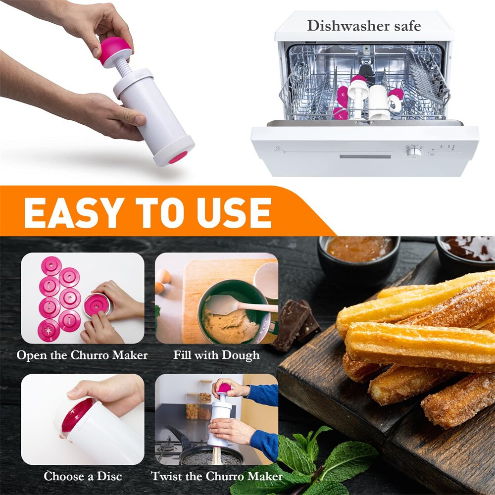 Plastic Churro Maker Kit Porta - Churros Maker Gun บทวิจารณ์และราคา