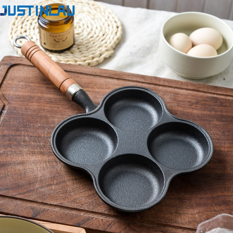 JUSTINLAU 2/4-Hole Cast Iron O - Egg Waffle Pan บทวิจารณ์และราคา