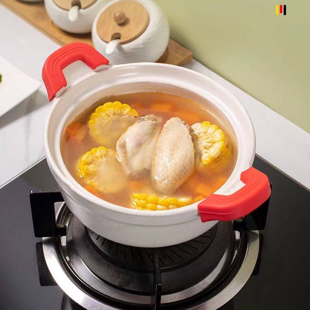 2PCS Silicone Anti-Scald Pot H - Cast Iron Corn บทวิจารณ์และราคา