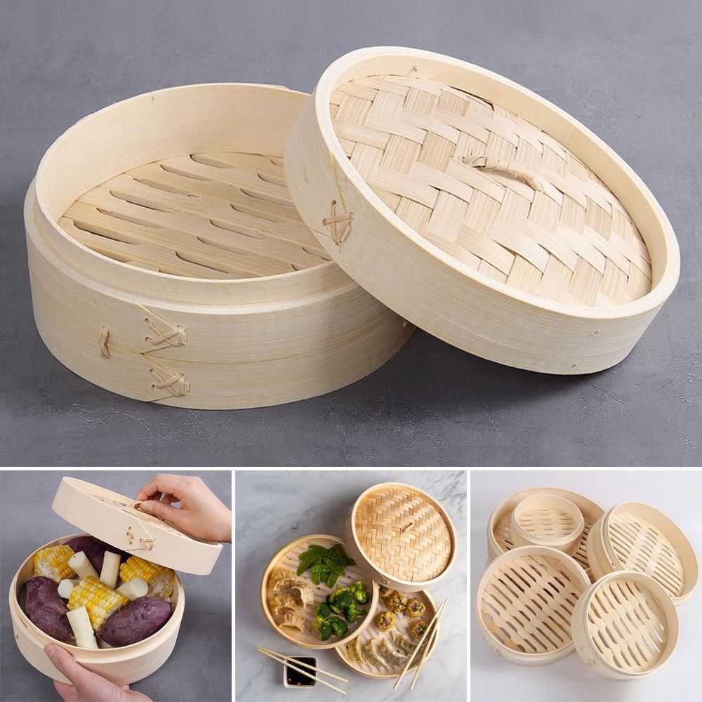 Chinese Steamer Bamboo Steamer - Bao Steamer Bamboo บทวิจารณ์และราคา