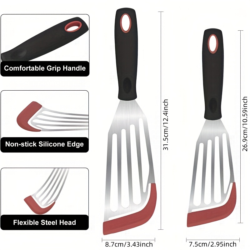 Stainless steel silicone spatu - Okonomiyaki Spatula บทวิจารณ์และราคา