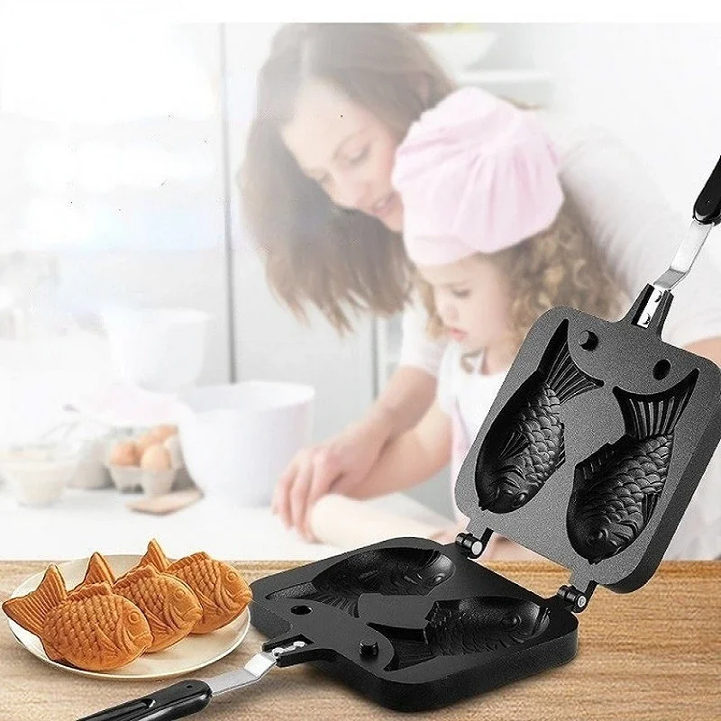 Kitchen Japanese Taiyaki Doubl - Egg Waffle Pan บทวิจารณ์และราคา