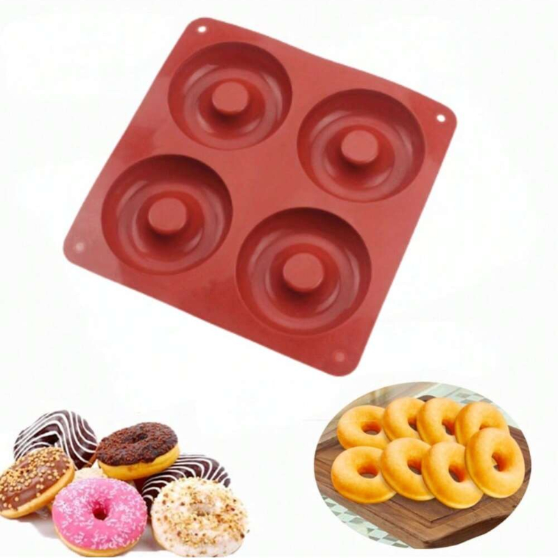 1PC 4 Holes Donut Silicone Mol - Donut Mold Silicone บทวิจารณ์และราคา