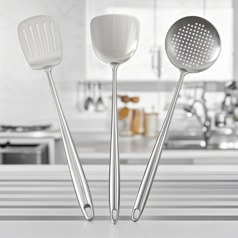 Food Stainless Steel Wok Spatu - Okonomiyaki Spatula บทวิจารณ์และราคา