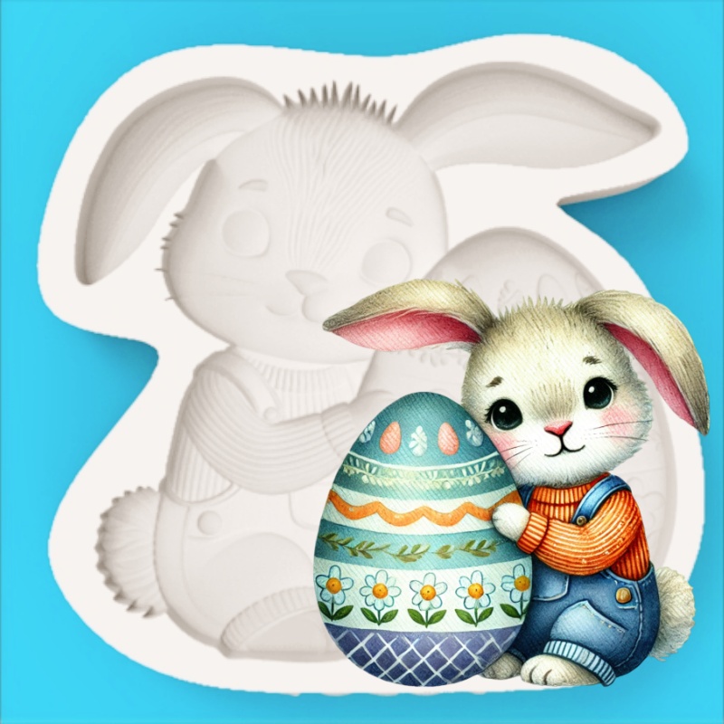 Easter Egg-Holding Bunny Silic - Bunny Cake Mold บทวิจารณ์และราคา